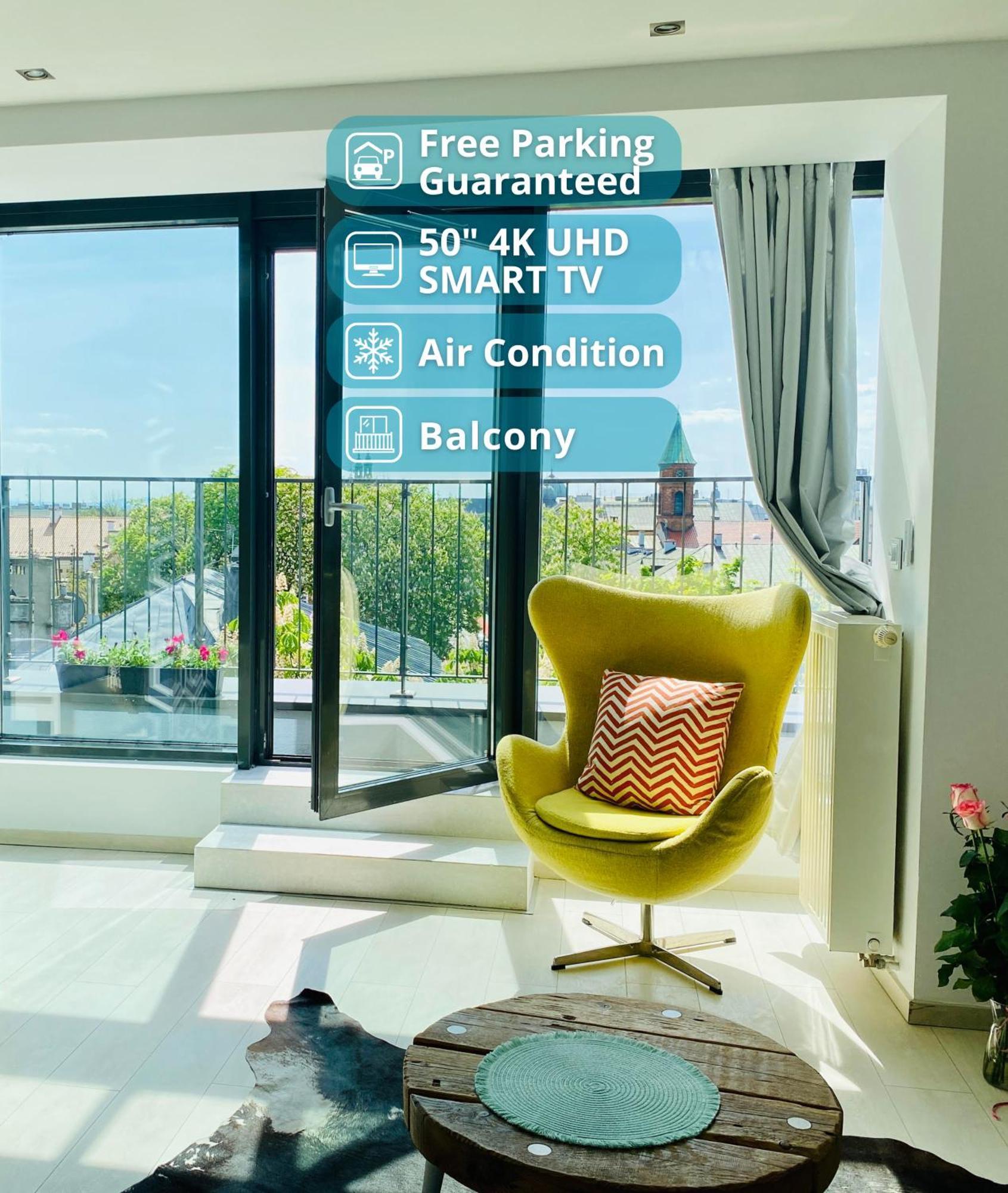 Angel Mint Apartment - Free Parking - Balcony 克拉科夫 外观 照片